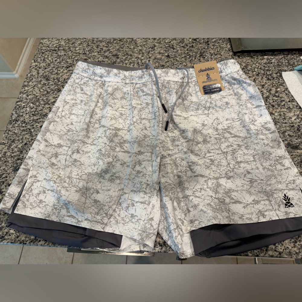 Chubbies Charcoal and Slate Swim Shorts